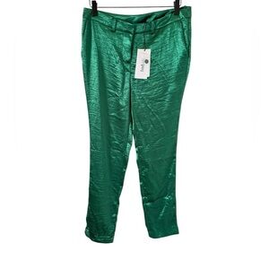 Ba&sh NEW Shiny Green Trousers